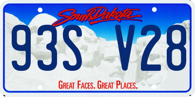 SD license plate 93SV28
