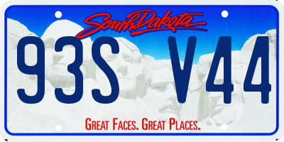 SD license plate 93SV44