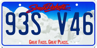 SD license plate 93SV46