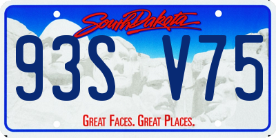 SD license plate 93SV75