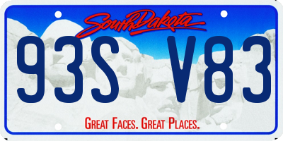 SD license plate 93SV83