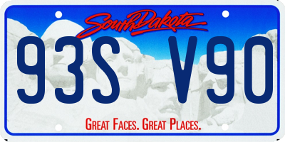 SD license plate 93SV90