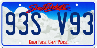 SD license plate 93SV93