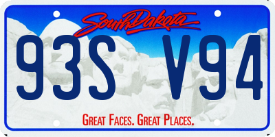 SD license plate 93SV94