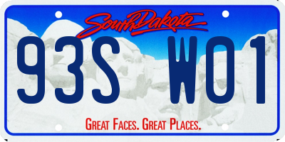 SD license plate 93SW01
