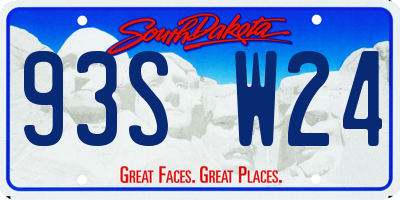 SD license plate 93SW24