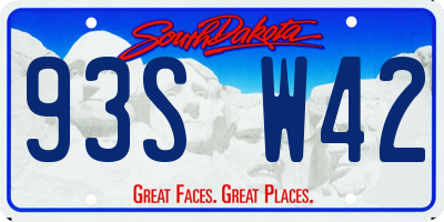 SD license plate 93SW42