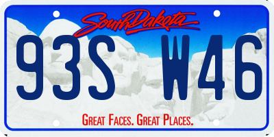 SD license plate 93SW46