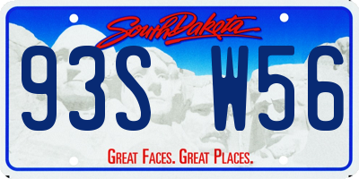 SD license plate 93SW56