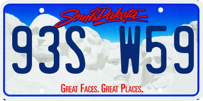 SD license plate 93SW59