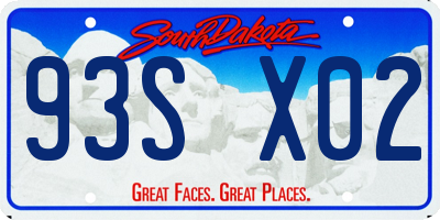 SD license plate 93SX02