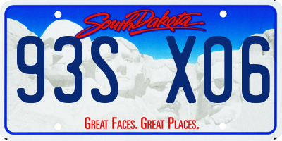 SD license plate 93SX06