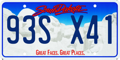 SD license plate 93SX41