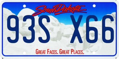 SD license plate 93SX66