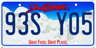 SD license plate 93SY05
