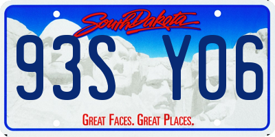 SD license plate 93SY06