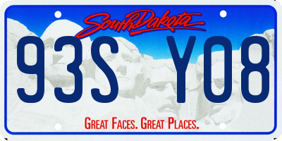 SD license plate 93SY08