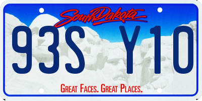 SD license plate 93SY10