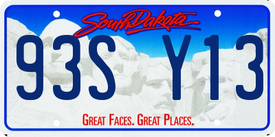 SD license plate 93SY13