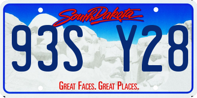 SD license plate 93SY28