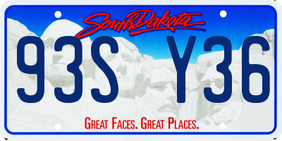 SD license plate 93SY36