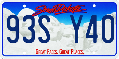 SD license plate 93SY40