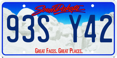 SD license plate 93SY42