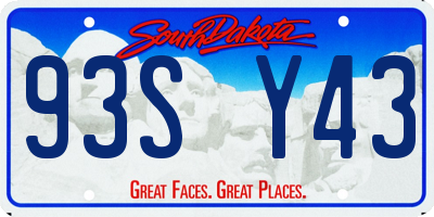 SD license plate 93SY43