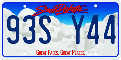 SD license plate 93SY44