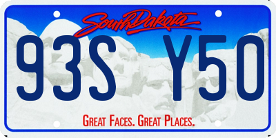 SD license plate 93SY50