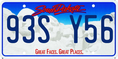 SD license plate 93SY56