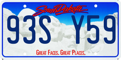 SD license plate 93SY59