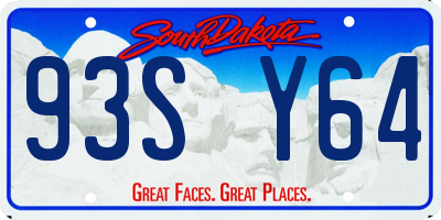 SD license plate 93SY64