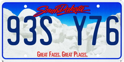 SD license plate 93SY76