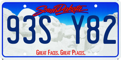 SD license plate 93SY82