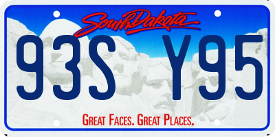 SD license plate 93SY95