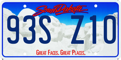 SD license plate 93SZ10