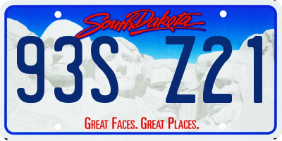 SD license plate 93SZ21