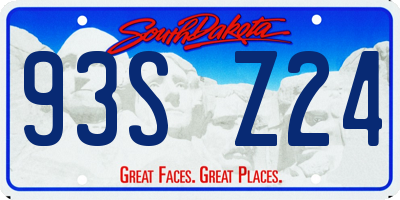 SD license plate 93SZ24