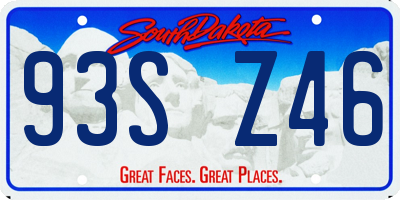 SD license plate 93SZ46