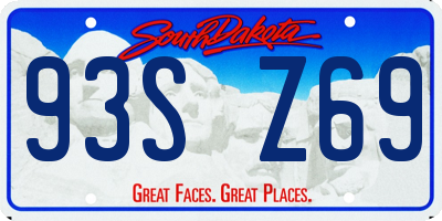 SD license plate 93SZ69