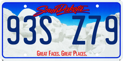SD license plate 93SZ79