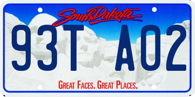 SD license plate 93TA02