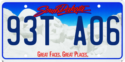 SD license plate 93TA06