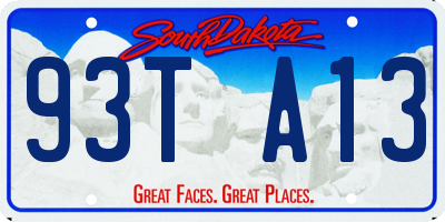 SD license plate 93TA13