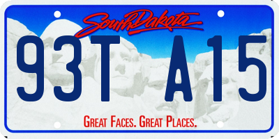 SD license plate 93TA15
