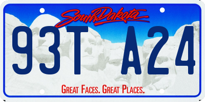 SD license plate 93TA24