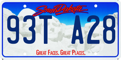 SD license plate 93TA28