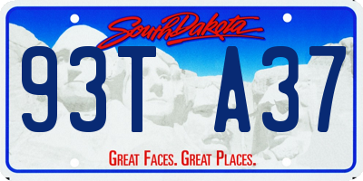 SD license plate 93TA37