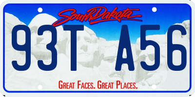 SD license plate 93TA56